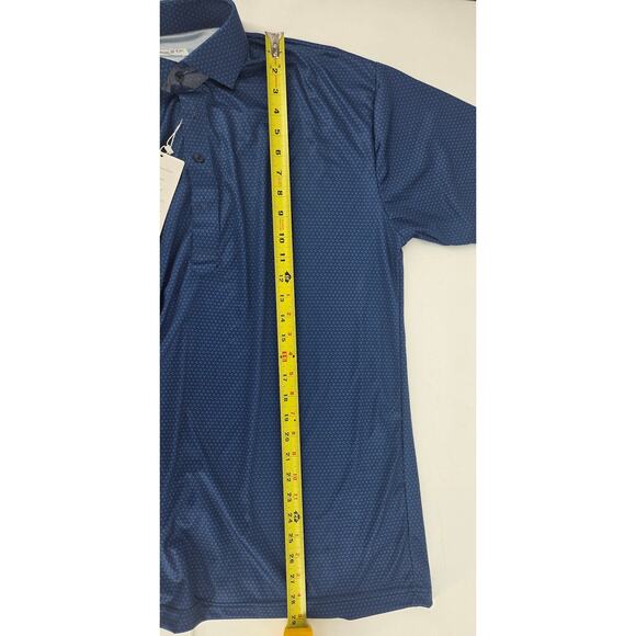 Collars and Co Dress Collar Polo Size Large Blue Retail $82 - Picture 7 of 8